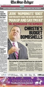 Ah, those were the days. A front page with Christie's fave quotes from 2012