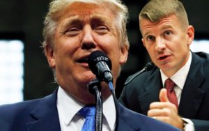 Trump and Blackwater founder Erik Prince, the brother of the new education secretary. Daily Beast illustration.